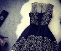 Beautiful Black Short Evening Dress