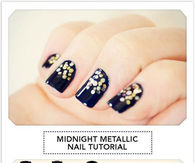 Midnight Metallic Nail Tutorials For New Years