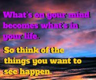 Think of what you want
