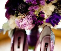 Plum with Jewels Sparkling High Heels