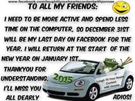 to my facebook friends on New Years