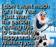 i don't want much for New Year