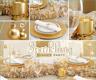 Gold New Years Dinner Party