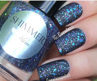 Blue shimmer nails