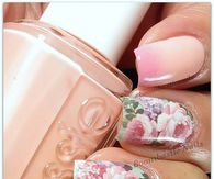 Floral essie nails