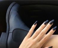 Black matte stiletto nails