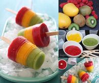 Create frozen fruit popsicles