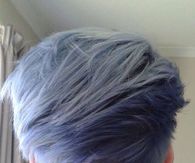 Blue short hair cut