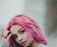 Pink messy hair
