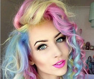 Colorful pastel curls