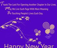 Thank the Lord for Opening another Chapter in our Lives...Happy New Year