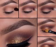New Years Glitter Eye Makeup