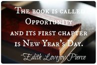This book is called opportunity and it's first chapter is New Year's Day