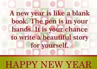 A new year is like a blank book....Happy New Year