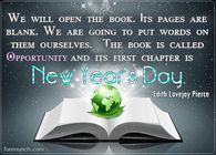 We will open the book.  It's pages are blank....