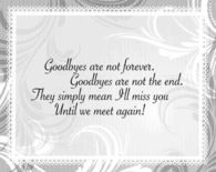 Goodbyes are not forever