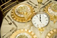 Gold New Years Eve Tablescape