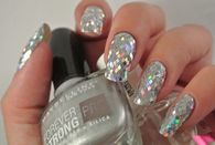 Silver Sequined Nails