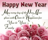 May every day of the new year glow with good cheer for you and your family