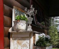 Old Dresser Used as a Garden Planter