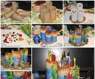 How to make coral reef pencil holders