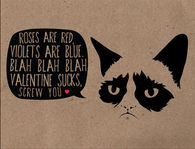 Grumpy Valentines card