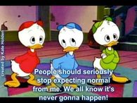 Stop expecting normal from me