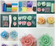 How to make roses from garbage bags