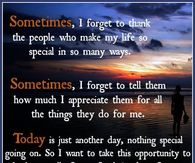 the special people in my life