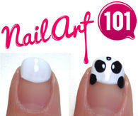 DIY Panda Nails