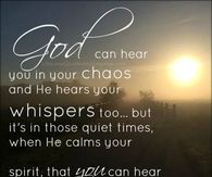 God can hear you