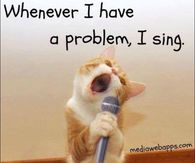 Whenever I have a problem I sing