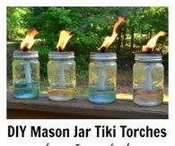 DIY Mason Jar Tiki Torches