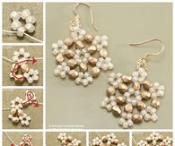 How to make beaded snowflake earrings