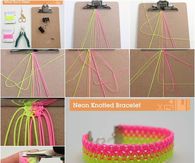 How to make a neon knotted bracelet