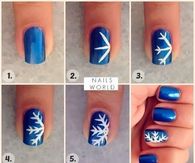 DIY Snowflake Nail Art