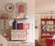 Red & White Vintage Kitchen