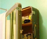 Vintage Suitcase Repurposed as a Medicine Cabinet