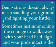 being strong