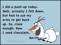 I did a push up 