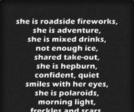 She is...