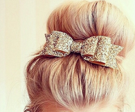 Gold Hair Bow