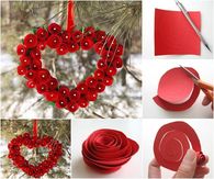 How to make a heart shape Valentine Wreath