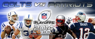 Colts vs Patriots divisional playoffs game