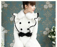 Princess Falbalas Collar Piping Winter Coat