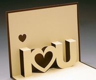 I love you pop up card