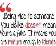being nice