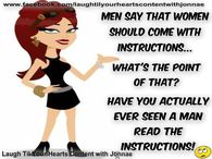 Men say women should come with instructions