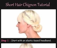 Short Hair Chignon Tutorial