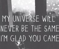 I'm glad you came